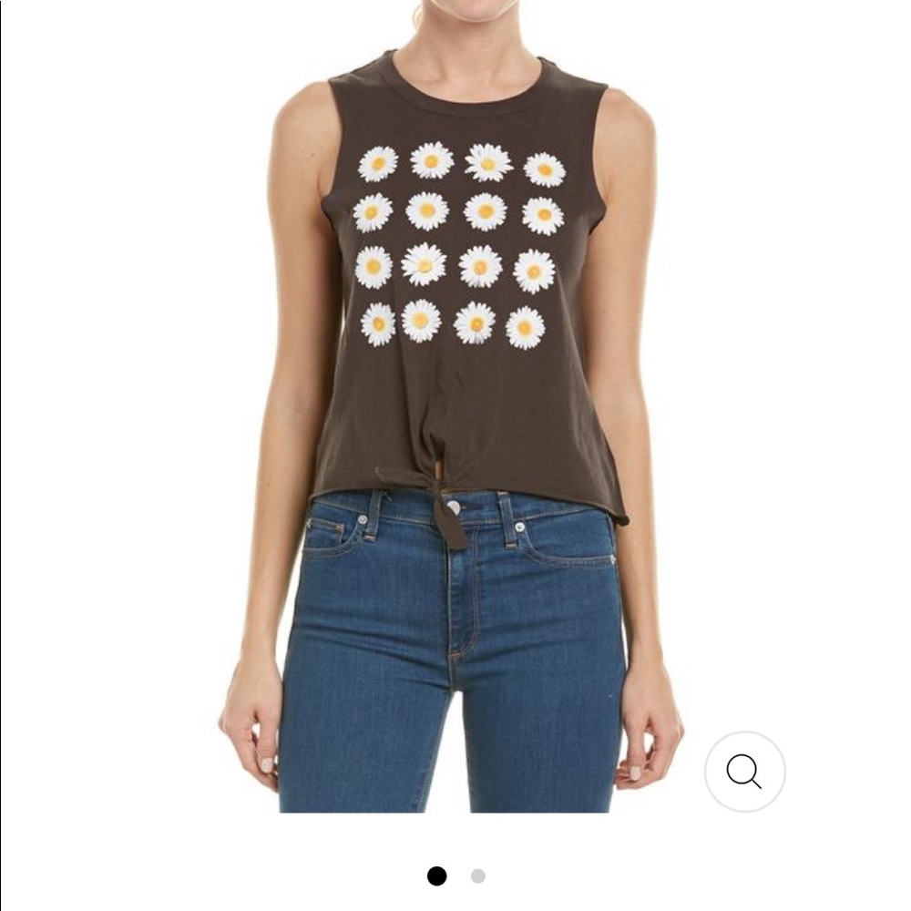 Chaser Daisies Tie Font Tank Top